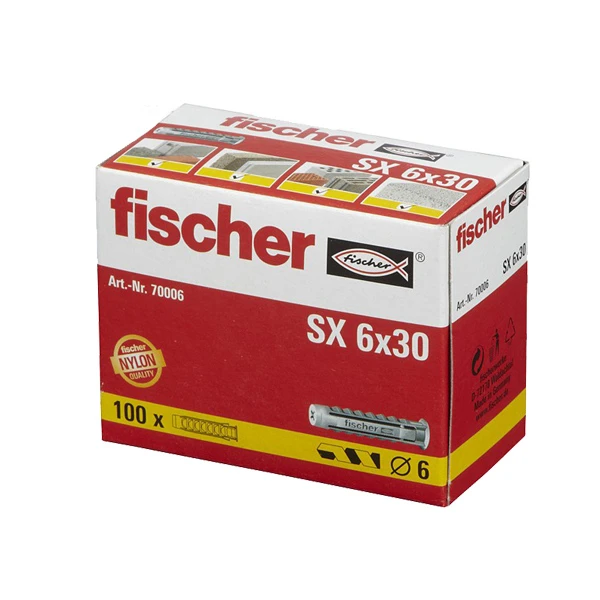 Cheville SX 14x70 Avec Colerette Boite De 20 Fischer 3 Cheville SX 14x70 Avec Colerette Boite De 20 Fischer