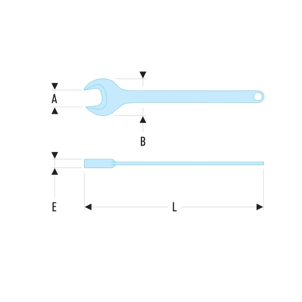 Clé à Fourche Gros Effort D.50 Facom 4 Clé à Fourche Gros Effort D.50 Facom – Image 2