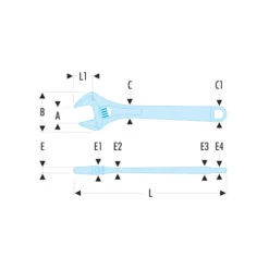 Clé à Molette 10'' Mors Reversible Facom