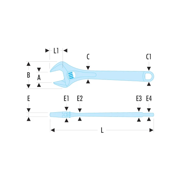 Clé à Molette Chromée D6'' Facom 3 Clé à Molette Chromée D6'' Facom
