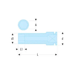 Douille Impact 1/2" Longue Fine D15mm Facom -BOSCH Boutique douille impact 1 2 longue fine d15mm facom 2