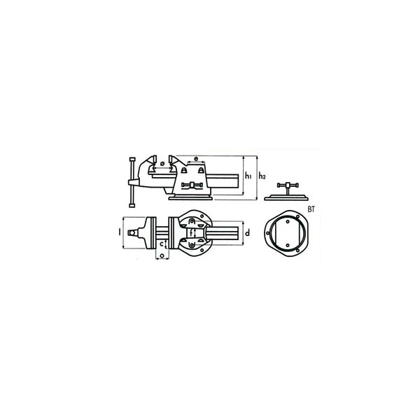 Etau Double Guidage 104 Base Tournante Mors 90mm Ouv. 130mm Dolex 4 Etau Double Guidage 104 Base Tournante Mors 90mm Ouv. 130mm Dolex – Image 2