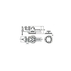 Etau D'établi Serie 50 L90mm Ouverture 125mm Base Tournante Dolex -BOSCH Boutique etau acier base fixe serie lourde 50 90mm dolex 1 3