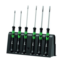 Jeu De 6 Tournevis Electronicien Sur Rack 2035/6A Wera