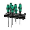 Jeu De 6 Tournevis Kraftform Plus Lasertip 334/6 Sur Rack Wera