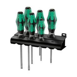 Jeu De 6 Tournevis Kraftform Plus Lasertip 334/6 Sur Rack Wera