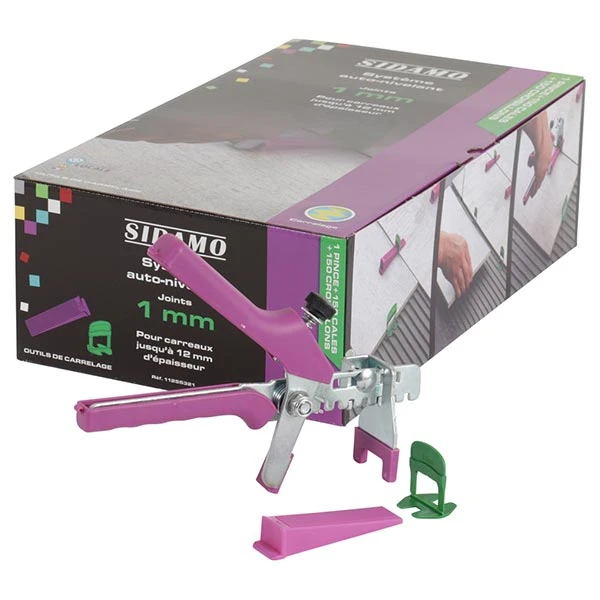 Kit Croisillons Auto-Nivelants 1mm Sidamo 3 Kit Croisillons Auto-Nivelants 1mm Sidamo