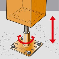 Pied De Poteau Reglable 100-150 Bichro 100x100 - 130x130 Simpson 8 Pied De Poteau Reglable 100-150 Bichro 100x100 - 130x130 Simpson -BOSCH Boutique pied de poteau reglable 100 150 bichro 100x100 130x130 simpson 2