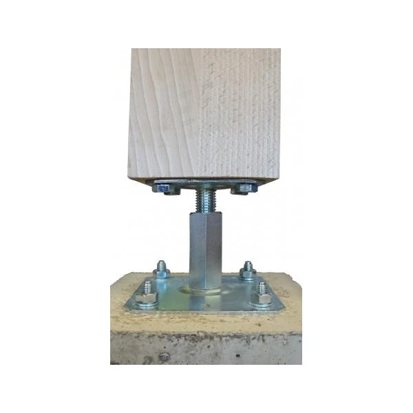 Pied De Poteau Réglable 100x100-130x130 H150 + Fixation ING Fixation 4 Pied De Poteau Réglable 100x100-130x130 H150 + Fixation ING Fixation – Image 2