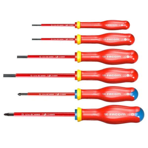 Tournevis Protwist 1000 Volts Boite De 6 Facom 3 Tournevis Protwist 1000 Volts Boite De 6 Facom