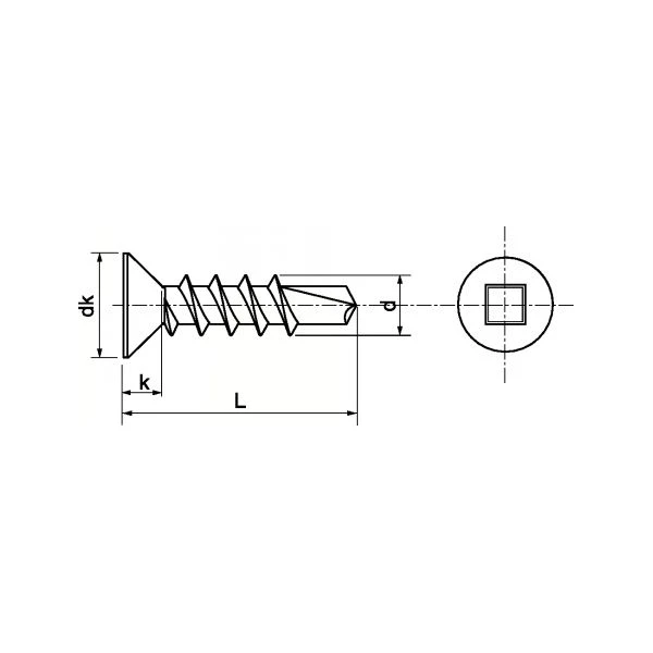 Vis Autoperceuse TF Carrée 4.2X38 Boite De 500 Acton 4 Vis Autoperceuse TF Carrée 4.2X38 Boite De 500 Acton – Image 2