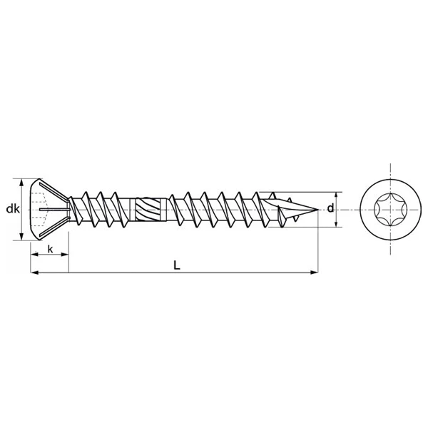Vis Pour Terrasse TF 5x50 Double Filet Inox A2 Boite De 400 Acton 6 Vis Pour Terrasse TF 5x50 Double Filet Inox A2 Boite De 400 Acton – Image 4